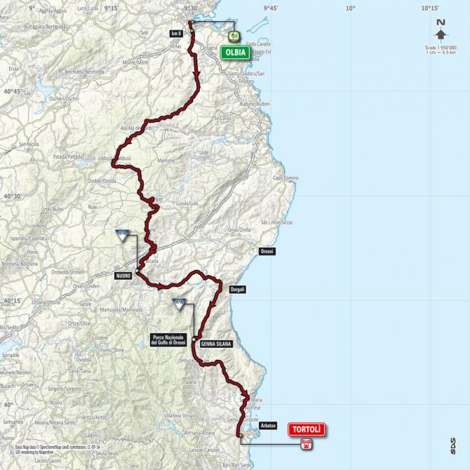 Giro d’Italia 2017, accommodaties op Sardinië en Sicilië